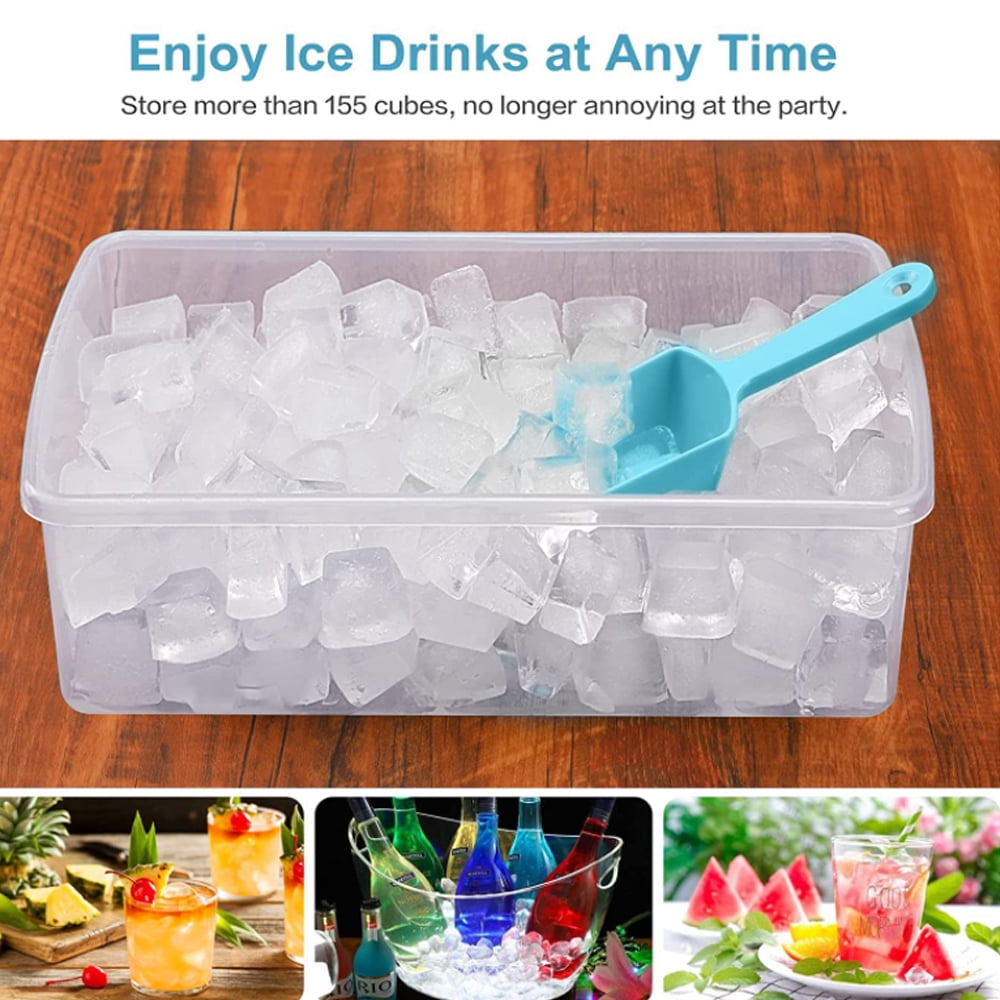 Dropship Combler Ice Cube Tray With Lid And Bin, Small Round Ice Cube Trays  For Freezer 2 Pack, Upgraded 53X2 Pcs Thin Ice Tray Easy Release, Small Ice  Maker, Mini Sphere Ice