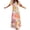 Orange, variant on Women's Floral Square Neck Puff Sleeve Maxi Dress with Ruffle Hem in Polyester Fabric for Everyday Wear Summer