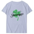 thumbnail image 4 of T-shirt de la Saint-Patrick pour Femmes, Col Rond, Manches Courtes, Imprimé Arbre de Noël, 4 of 4
