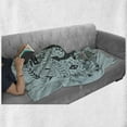 thumbnail image 6 of Navy Soft Flannel Fleece Throw Blanket, Vintage Style Anchor Lettering Words and Floral Sailor Marine Design Artwork Print, Cozy Plush for Indoor and Outdoor Use, 60" x 80", Turquoise, by Ambesonne, 6 of 6