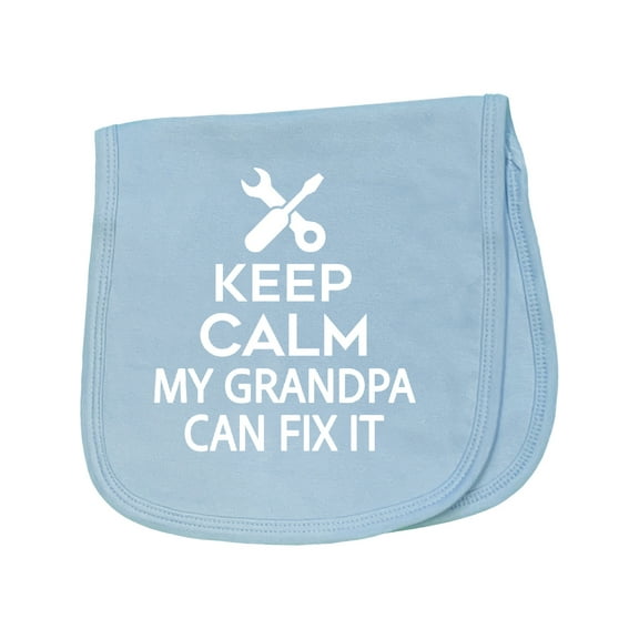 Inktastic Keep Calm My Grandpa Can Fix It Baby Burp Cloth