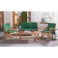 thumbnail image 2 of SAFAVIEH Fontana Outdoor Patio 4 Pc Conversational Set, Natural/Green, 2 of 13