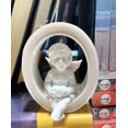 thumbnail image 4 of Juego de 4 figuras de ángel querubín estatua de Pascua religiosa coleccionable corazón y amor figuras de ángel hogar boda centro de mesa Pascua D?Cor, 4 of 5