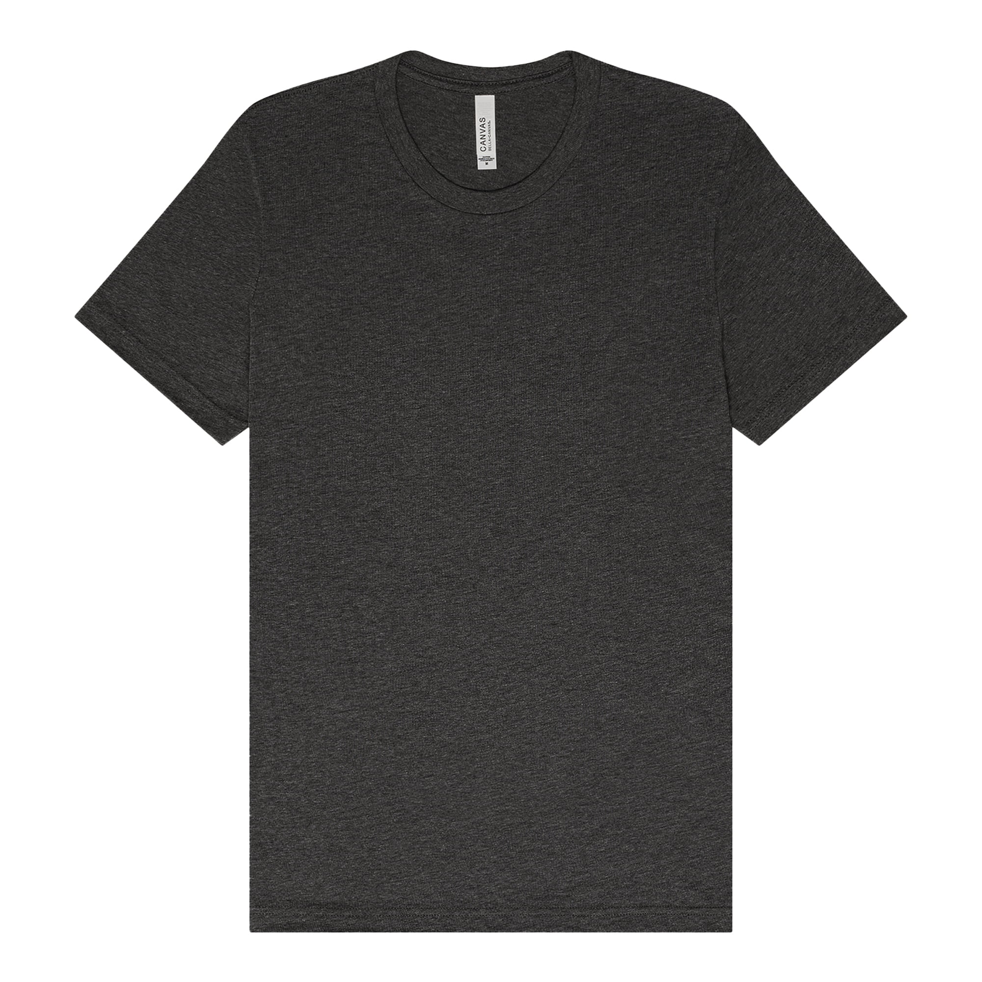 BELLA+CANVAS Adult Crew Neck Personalized T-Shirt, Create your own Designs, Dark Grey Heather, XXlarge Unisex