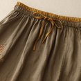 thumbnail image 4 of Women's A-Line Split Hem Skirt with Embroidery and Tie Detail Casual Spring Summer Fall Flowy Comfortable, 4 of 5
