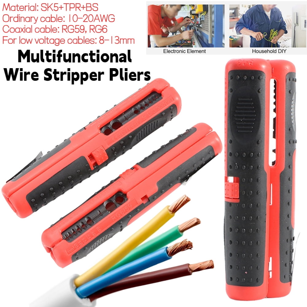 Wire Stripper Multi-Functional Electrician Cable Dismantling Stripper Crimper 8-13mm Low-Voltage Round Cable Hand Stripping Tool
