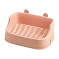 thumbnail image 3 of Caja de arena de conejo accesorios de jaula rectangular de de mascotas, esquina para ir al baño de , inodoro para hurones Galesaurs rosa, 3 of 8