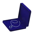 thumbnail image 4 of Caja de terciopelo para guardar joyas, expositor para collares, anillos y pendientes. Azul, 4 of 7