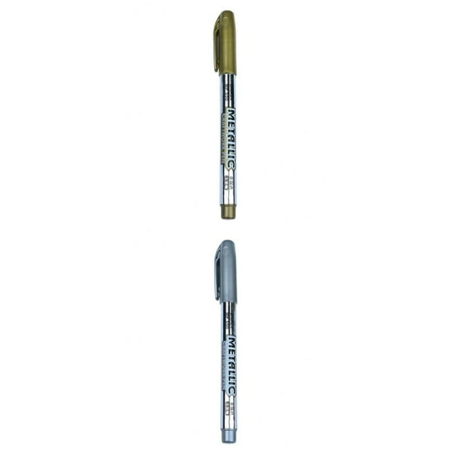 2 Piezas Pintura Cera Sello Color Graffiti Sunnimix Oro + Plata Pinte la pluma del colorante del sello de la cera