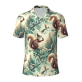 thumbnail image 2 of Daiia Forest squirrel surreal Pattern Men’s Polo Shirts,Solid Deck Shirt,Classic Fit, Breathable Cotton Polo for Casual and Sport Wear-3X-Large, 2 of 7