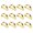 Golden, variant on Hevirgo Set of 12 Polished Electroplated Napkin Buckle - High Gloss - D-Word Table Decoration - Elegant - Golden Silver Color - Napkin Ring - Restaurant Supply