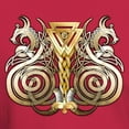 thumbnail image 3 of CafePress - Norse Valknut Dragons Dark T Shirt - Men's Classic Graphic Cotton T-Shirt, 3 of 4