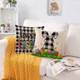 thumbnail image 2 of Easter Throw Pillow Covers 18x18 Set of 4 Spring Easter Decorative Pillow Covers Easter Cross Bunny Eggs Hunt Cushion Covers Pillow Cases for Spring Home Outdoor Sofa Couch Decoration（18 inch）, 2 of 5