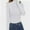 White, variant on Women's Turtleneck Long Sleeve Shirts Casual Basic T Shirts Lightweight Base Layer Solid Slim Fit Tops