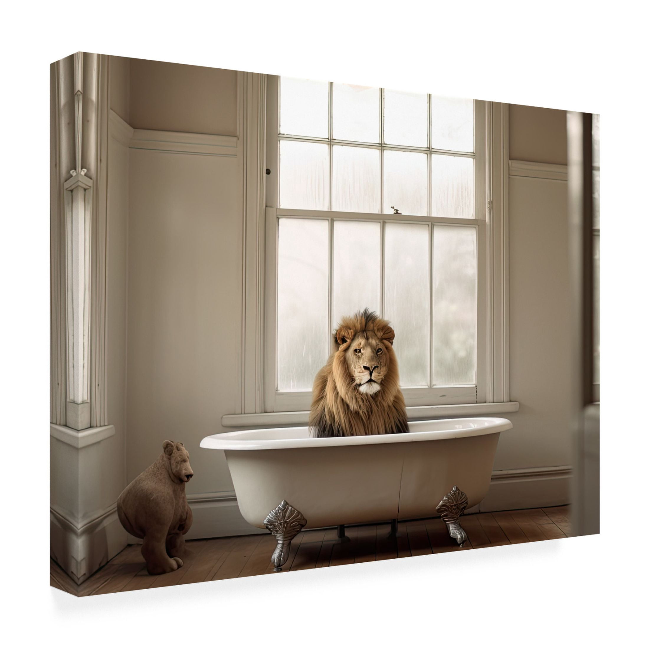 Canvas Wall Art - Sasha 'Bathtime 19' Wall Art for Living Room, Bedroom, or Office Décor by Trademark Fine Art - 32 x 24 Inches