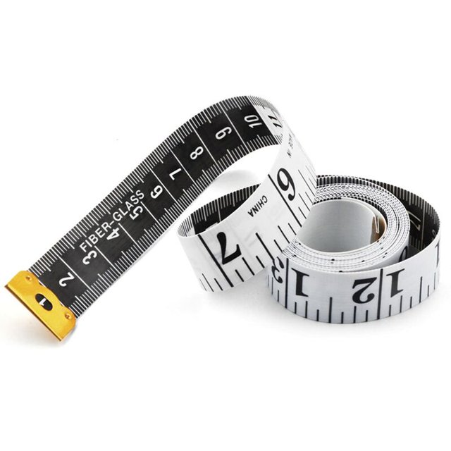 Cinta métrica de doble cara para modista, regla de tela para modista de sastre de 1,5 m y 60 pulgadas, cinta métrica blanca de 2 piezas