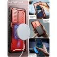 thumbnail image 4 of ExoGuard for Samsung Galaxy S23 FE Case, Phone Case with Screen Protector and Kickstand (Red), 4 of 6