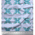 thumbnail image 1 of Soimoi Blue Cotton Poplin Fabric Berries Leaves Decor Fabric Printed Yard 56 Inch Wide, 1 of 3
