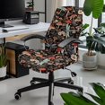 thumbnail image 2 of POLERO Forest Dragonfly Brown Office Rolling Chair Protector Slipcover Office Chair Seat Cover Stretch All-in-One Computer Office Chair Cover for Workspace, 2 of 7