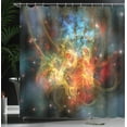thumbnail image 4 of Ambesonne Nebula Shower Curtain, Outer Space Universe, 69"Wx84"L, Navy Orange Teal, 4 of 5