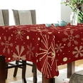thumbnail image 3 of SKYSONIC Christmas Snowflake Tablecloth Waterproof Washable Polyester Square Table Cover Durable Tablecloth for Kitchen Dining Table Party Decor (54 X 72 Inch), 3 of 7