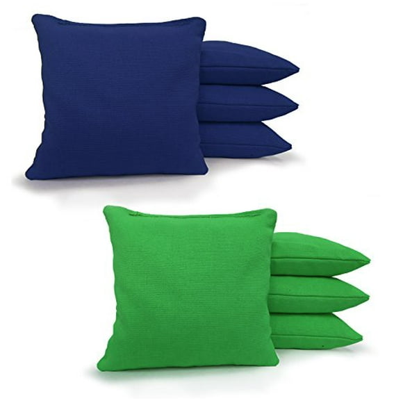 Johnson Enterprises, LLC 8 Standard Corn Filled Regulation Duck Cloth Cornhole Bags! 17 Colors (You Pick)!! (Kelly Green/Royal Blue)