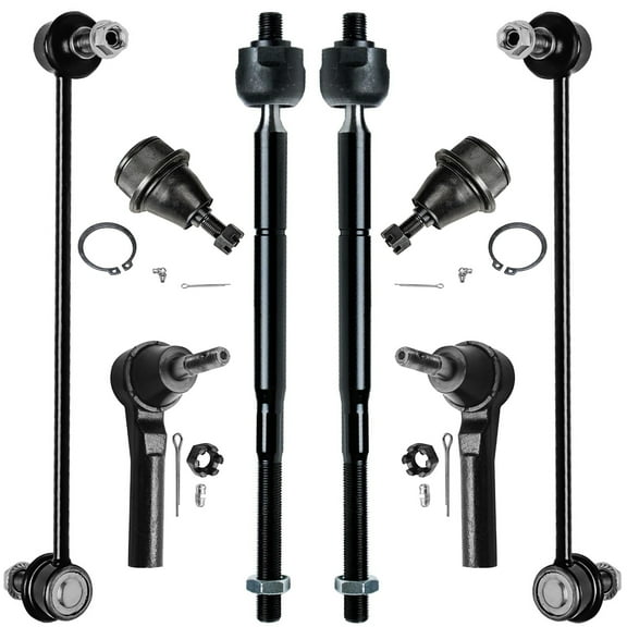 Detroit Axle - Front Lower Ball Joints Sway Bars Inner Outer Tie Rods Replacement for 2009-2010 Sebring Dodge Avenger
