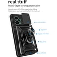 thumbnail image 4 of Case for Xiaomi Redmi Note 12 5G with Slide Camera Cover, Case for Xiaomi Poco X5, Military Grade Drop Protective Phone Cover Case with Ring Kickstand for Xiaomi Redmi Note 12 5G SJ Blue, 4 of 17