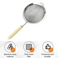 thumbnail image 3 of ievspot 304 Stainless Steel Mesh Strainer Ergonomic Handle Filter Spoon Wire Flour Sifter Sieve Metal Colander Skimmer Kitchen Supplies, 3 of 8