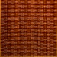thumbnail image 1 of Ahgly Company Indoor Square Abstract Yellow Modern Area Rugs, 3' Square, 1 of 4