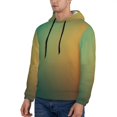 thumbnail image 3 of Wukai Orange To Teal Gradient Print Men Hoodies Fleece Sweatshirts Long Sleeve Sweaters Pullover Fall Outfits Winter Clothes-4X-Large, 3 of 7