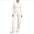 thumbnail image 3 of Conjunto de Dos Piezas para Mujer, Pantalón Deportivo de Pierna , Media Cremallera, Larga y Cuello en V. L, 3 of 7
