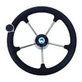 thumbnail image 1 of Schmitt & amp; Ongaro Marine Ongaro 170 Rueda de 5 de acero inoxidable de 13,5 "con tapa de acero inoxidable y borde de agarre para los de - Macarena Volante, 1 of 6