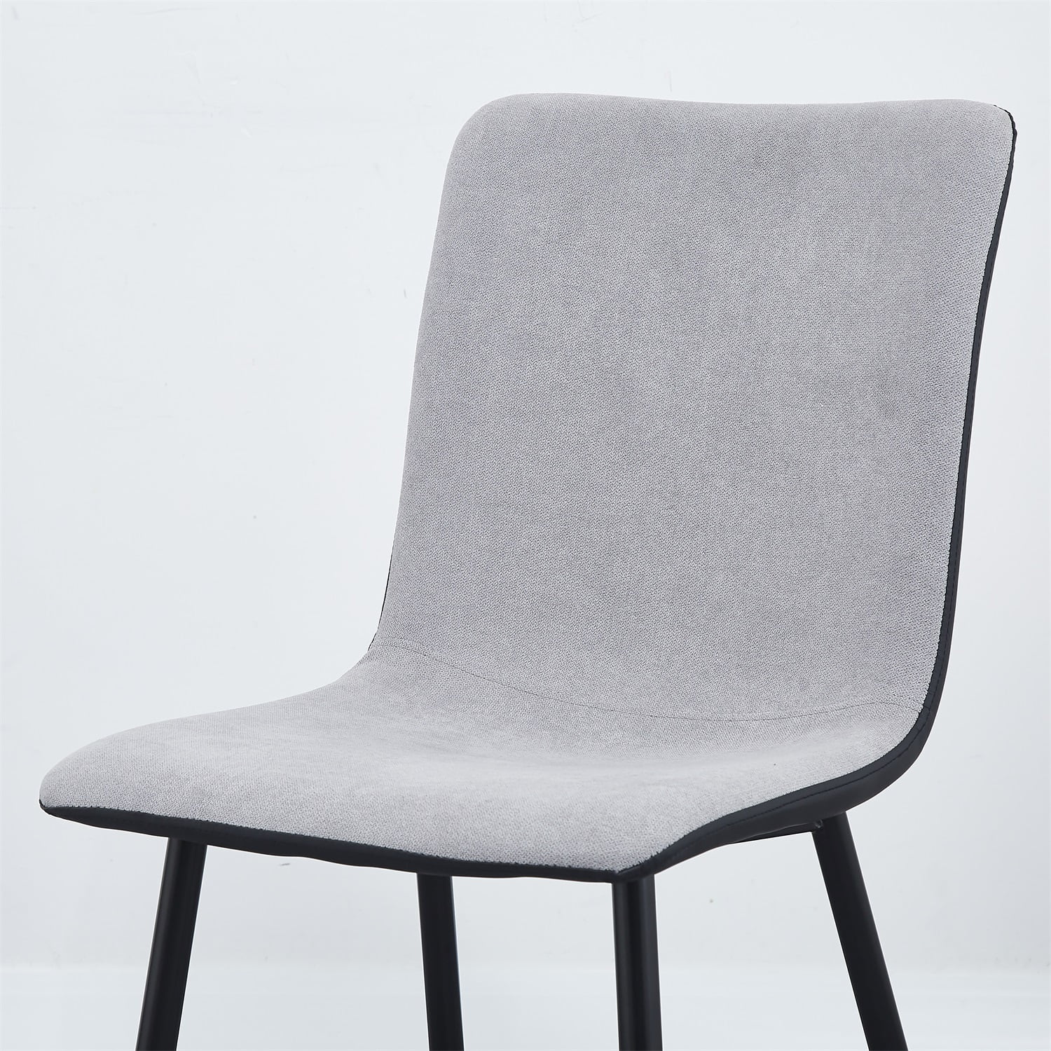 Kadyn Dining Chair 4-piece Set, Kitchen Dining Room Chair with Fabric Cushion, Seat Back and Brown Metal Leg, Linen Dining Side Chairs for Living Room, Gray Kadyn Dining Chair 4-piece Set, Kitchen Dining Room Chair with Fabric Cushion, Seat Back and Brown Metal Leg, Linen Dining Side Chairs for Living Room, Gray