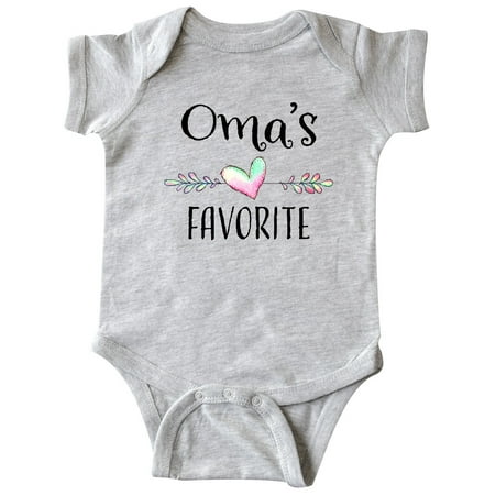 

Inktastic Oma s Favorite- Heart Grandchild Gift Baby Boy or Baby Girl Bodysuit