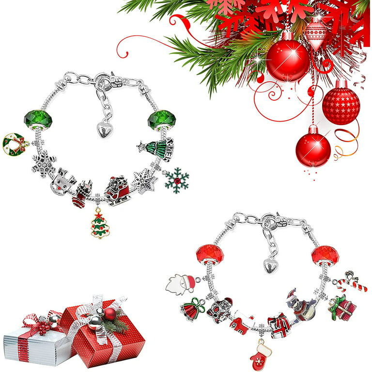 Advent Calendar 2022 Jewellery , Meetory Charm Bracelet Making Kit for  Women Girls Kids, Christmas Countdown Calendar DIY Charm Bracelet Advent