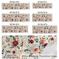 thumbnail image 3 of Colorful Flowers Square Window Valance for Kitchen, Spring Vintage Watercolor Floral Leaves Linen Texture Rod Pocket Short Curtain for Small Windows, Light Filtering Decorative Valance, 42 x 12 Inch, 3 of 9