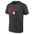 thumbnail image 2 of Men's Charcoal Cincinnati Reds Team Lockup T-Shirt, 2 of 3