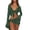 Green, variant on Womens Swimwear Lace Up Long Sleeve Wrapped Chest Half Skirt Smock Plus Size Tankini Top,White,M
