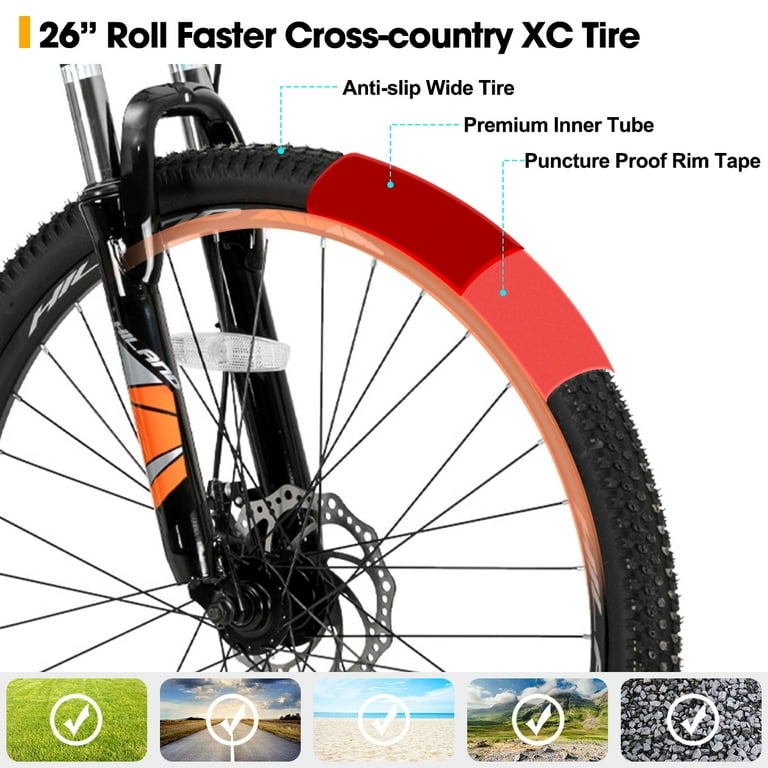 Hiland Mountain Bike, Multi-Spokes,Shimano 21 Speeds Drivetrain Hiland Mountain Bike, Multi-Spokes,Shimano 21 Speeds Drivetrain