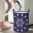thumbnail image 4 of DouZhe Waterproof Collapsible Large Laundry Baskets, Spider Web Trap Prints Circular Hamper with Handles, Purple, 4 of 6