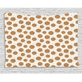 thumbnail image 1 of Chocolate Tapestry, Round Cookies Yummy Homemade Dessert Pattern Pastry Baked Goods Print, Wall Hanging for Bedroom Living Room Dorm Decor, 80W X 60L Inches, Pale Caramel and White, by Ambesonne, 1 of 2