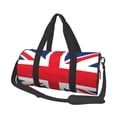 thumbnail image 1 of Fotbe English Bolsa Deportiva de Lona Plegable con Estampado, Bolsa de Gimnasio con Bolsillo Seco/Húmedo, Bolsa de Viaje Ultraligera de Gran Capacidad, 1 of 6