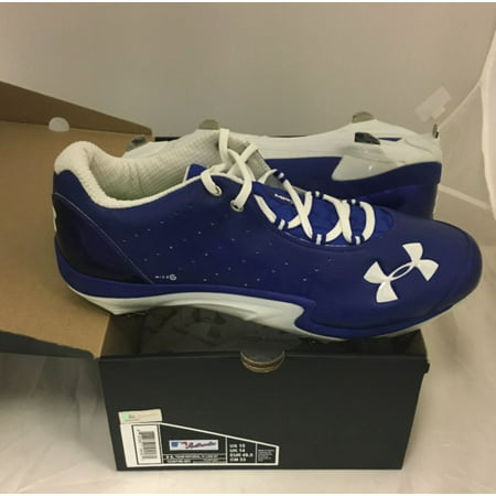 NEW Mens Under Armour Natural IV Low ST Baseball Cleats Sz 15 M Royal /