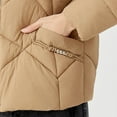 thumbnail image 5 of Miluxas Women's Causal Lightweight Quilted Jackets Solid Color Long Sleeve Oversized Warm Winter Zip up Coat with Pockets Khaki M(M), 5 of 7