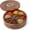 Circular, variant on Wooden Spice Box Organizer Square Masala Dabba 9 Compartment Seasoning Herb Container Cabinet Pantry Drawer Rack Storage Countertop Shelf Gift For Kitchen Home Cooks Display Set Organiser