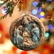 thumbnail image 5 of Adorno navideño redondo de acrílico para árbol de Navidad | Decoración navideña colgante con diseño en relieve 3D | Accesorio decorativo para el árbol de Navidad del hogar, 5 of 5