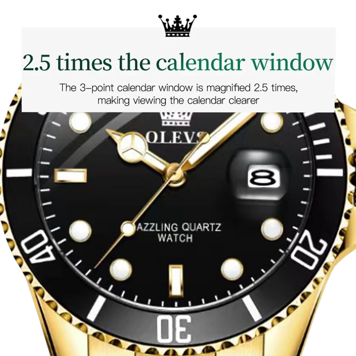 OLEVS Mens Watch Waterproof Luminous Date Watches Stainless Steel Business Casual Male Wristwatch