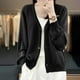 thumbnail image 5 of Blusa de manga larga,Blusa de punto con botones de color liso para mujer, camisa acrílica de manga larga, blusa informal de moda para uso doméstico y diario, sopatenor, 5 of 9