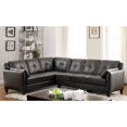 thumbnail image 2 of Furniture of America Billie Faux Leather Tufted Sectional in Black, 2 of 4
